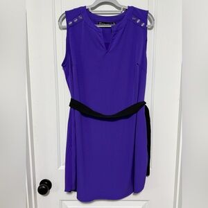 New York & Company Vibrant Purple Mini Dress